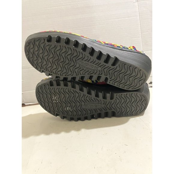 Rock Spring women size 9.5 Multi/neon elastic slip on Wedge Heel shoes - Picture 8 of 8